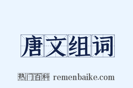 唐文组词是什么意思的图片